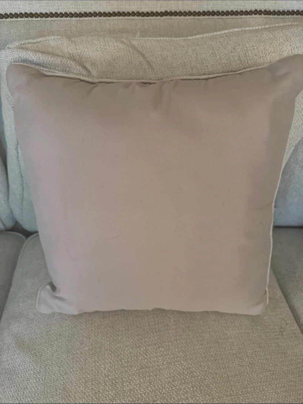 Decorative Taupe Embroidered Scroll Throw Pillow - Brand